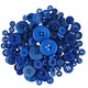 Dark Blue Buttons in Mixed Sizes - 100g Bag